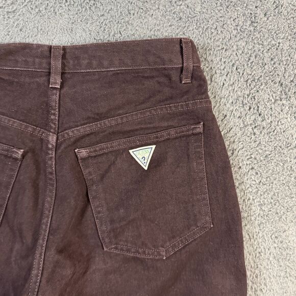 Vintage Guess Jeans Mens 32x34 Brown Relaxed Tapered Fit Y2K 90s Made in USA - Picture 7 of 14